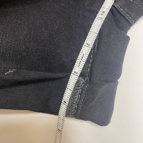 size 26 NEW True Religion mid rise cut off flap pocket black denim shorts $179 s - Picture 8 of 10